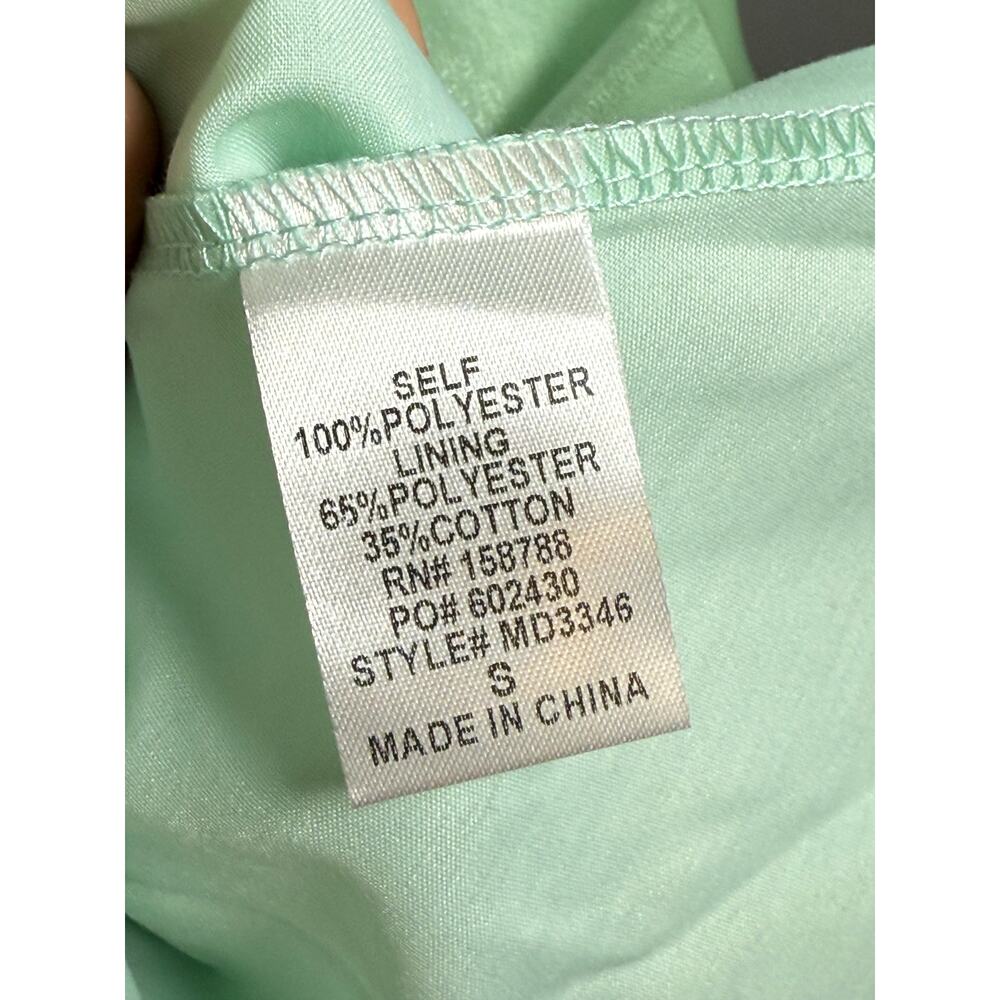 Mable Anthropologie size Small mint green strapless‎ Tinker mini dress - Picture 6 of 7